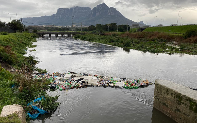 Litter booms were installed along the Black River.